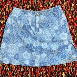 Coconut Girl Tropical Denim Mini Skort
